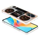 For OPPO A58 4G Electroplating Marble Dual-side IMD Phone Case(Retro Radio) - 3