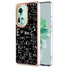 For OPPO Reno11 5G Global Electroplating Marble Dual-side IMD Phone Case(Equation) - 1