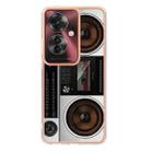 For OPPO Reno11 F 5G Global Electroplating Marble Dual-side IMD Phone Case(Retro Radio) - 3