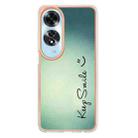 For OPPO A60 4G Electroplating Marble Dual-side IMD Phone Case(Smile) - 3