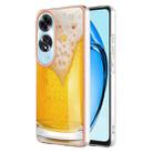 For OPPO A60 4G Electroplating Marble Dual-side IMD Phone Case(Draft Beer) - 1