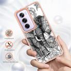 For OPPO Reno12 Pro Global Electroplating Marble Dual-side IMD Phone Case(Totem Elephant) - 2