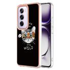 For OPPO Reno12 Pro Global Electroplating Marble Dual-side IMD Phone Case(Natural Growth) - 1