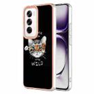 For OPPO Reno12 Global Electroplating Marble Dual-side IMD Phone Case(Natural Growth) - 1