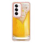 For OPPO Reno12 Global Electroplating Marble Dual-side IMD Phone Case(Draft Beer) - 3