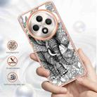 For OPPO Reno12 F 5G Electroplating Marble Dual-side IMD Phone Case(Totem Elephant) - 2