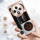 For OPPO Reno12 F 5G Electroplating Marble Dual-side IMD Phone Case(Retro Radio) - 2