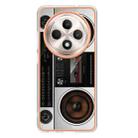 For OPPO Reno12 F 5G Electroplating Marble Dual-side IMD Phone Case(Retro Radio) - 3