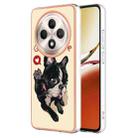 For OPPO Reno12 F 5G Electroplating Marble Dual-side IMD Phone Case(Lucky Dog) - 1