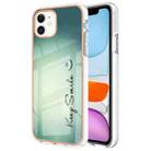 For iPhone 11 Electroplating Marble Dual-side IMD Phone Case(Smile) - 1