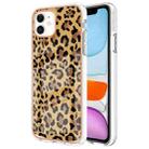 For iPhone 11 Electroplating Marble Dual-side IMD Phone Case(Leopard Print) - 1