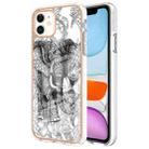 For iPhone 11 Electroplating Marble Dual-side IMD Phone Case(Totem Elephant) - 1