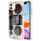 For iPhone 11 Electroplating Marble Dual-side IMD Phone Case(Retro Radio) - 1