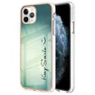 For iPhone 11 Pro Max Electroplating Marble Dual-side IMD Phone Case(Smile) - 1