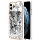 For iPhone 11 Pro Max Electroplating Marble Dual-side IMD Phone Case(Totem Elephant) - 1