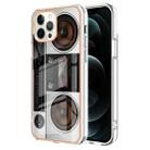 For iPhone 12 Pro Max Electroplating Marble Dual-side IMD Phone Case(Retro Radio) - 1