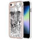 For iPhone SE 2022 / SE 2020 / 8 / 7 Electroplating Marble Dual-side IMD Phone Case(Totem Elephant) - 1