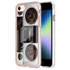 For iPhone SE 2022 / SE 2020 / 8 / 7 Electroplating Marble Dual-side IMD Phone Case(Retro Radio) - 1