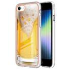 For iPhone SE 2022 / SE 2020 / 8 / 7 Electroplating Marble Dual-side IMD Phone Case(Draft Beer) - 1
