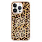 For iPhone 16 Pro Max Electroplating Marble Dual-side IMD Phone Case(Leopard Print) - 2