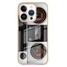 For iPhone 16 Pro Electroplating Marble Dual-side IMD Phone Case(Retro Radio) - 2