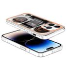 For iPhone 16 Pro Electroplating Marble Dual-side IMD Phone Case(Retro Radio) - 3