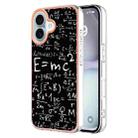 For iPhone 16 Plus Electroplating Marble Dual-side IMD Phone Case(Equation) - 1