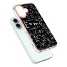 For iPhone 16 Plus Electroplating Marble Dual-side IMD Phone Case(Equation) - 3