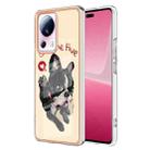 For Xiaomi 13 Lite 5G Electroplating Marble Dual-side IMD Phone Case(Lucky Dog) - 1