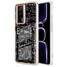 For Xiaomi Poco F5 Pro 5G / Redmi K60 Electroplating Marble Dual-side IMD Phone Case(Equation) - 1