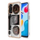 For Xiaomi Redmi Note 11s / Note 11 4G Electroplating Marble Dual-side IMD Phone Case(Retro Radio) - 1