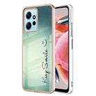 For Xiaomi Redmi Note 12 4G Electroplating Marble Dual-side IMD Phone Case(Smile) - 1