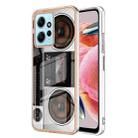 For Xiaomi Redmi Note 12 4G Electroplating Marble Dual-side IMD Phone Case(Retro Radio) - 1