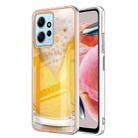For Xiaomi Redmi Note 12 4G Electroplating Marble Dual-side IMD Phone Case(Draft Beer) - 1