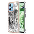 For Xiaomi Redmi Note 12 5G Global Electroplating Marble Dual-side IMD Phone Case(Totem Elephant) - 1
