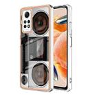 For Xiaomi Redmi Note 12 Pro 4G Global Electroplating Marble Dual-side IMD Phone Case(Retro Radio) - 1
