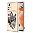 For Xiaomi Redmi Note 12 Pro 4G Global Electroplating Marble Dual-side IMD Phone Case(Lucky Dog) - 1