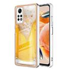 For Xiaomi Redmi Note 12 Pro 4G Global Electroplating Marble Dual-side IMD Phone Case(Draft Beer) - 1