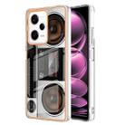 For Xiaomi Redmi Note 12 Pro 5G Global Electroplating Marble Dual-side IMD Phone Case(Retro Radio) - 1