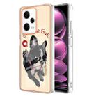 For Xiaomi Redmi Note 12 Pro 5G Global Electroplating Marble Dual-side IMD Phone Case(Lucky Dog) - 1