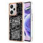 For Xiaomi Redmi Note 12 Pro+ Global Electroplating Marble Dual-side IMD Phone Case(Equation) - 1