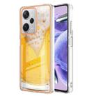 For Xiaomi Redmi Note 12 Pro+ Global Electroplating Marble Dual-side IMD Phone Case(Draft Beer) - 1