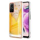 Xiaomi Redmi Note 12S 4G Electroplating Marble Dual-side IMD Phone Case(Draft Beer) - 1