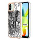 For Xiaomi Redmi A1 Electroplating Marble Dual-side IMD Phone Case(Totem Elephant) - 1