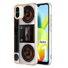 For Xiaomi Redmi A1 Electroplating Marble Dual-side IMD Phone Case(Retro Radio) - 1