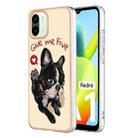 For Xiaomi Redmi A1 Electroplating Marble Dual-side IMD Phone Case(Lucky Dog) - 1