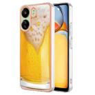 For Xiaomi Redmi 13C 4G Electroplating Marble Dual-side IMD Phone Case(Draft Beer) - 1