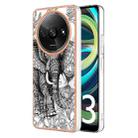 For Xiaomi Redmi A3 Electroplating Marble Dual-side IMD Phone Case(Totem Elephant) - 1