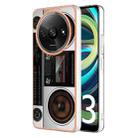 For Xiaomi Redmi A3 Electroplating Marble Dual-side IMD Phone Case(Retro Radio) - 1