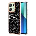 For Xiaomi Redmi Note 13 4G Global Electroplating Marble Dual-side IMD Phone Case(Equation) - 1